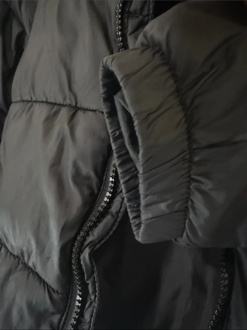 Old Navy Black Hooded Kids Puffer Jacket
